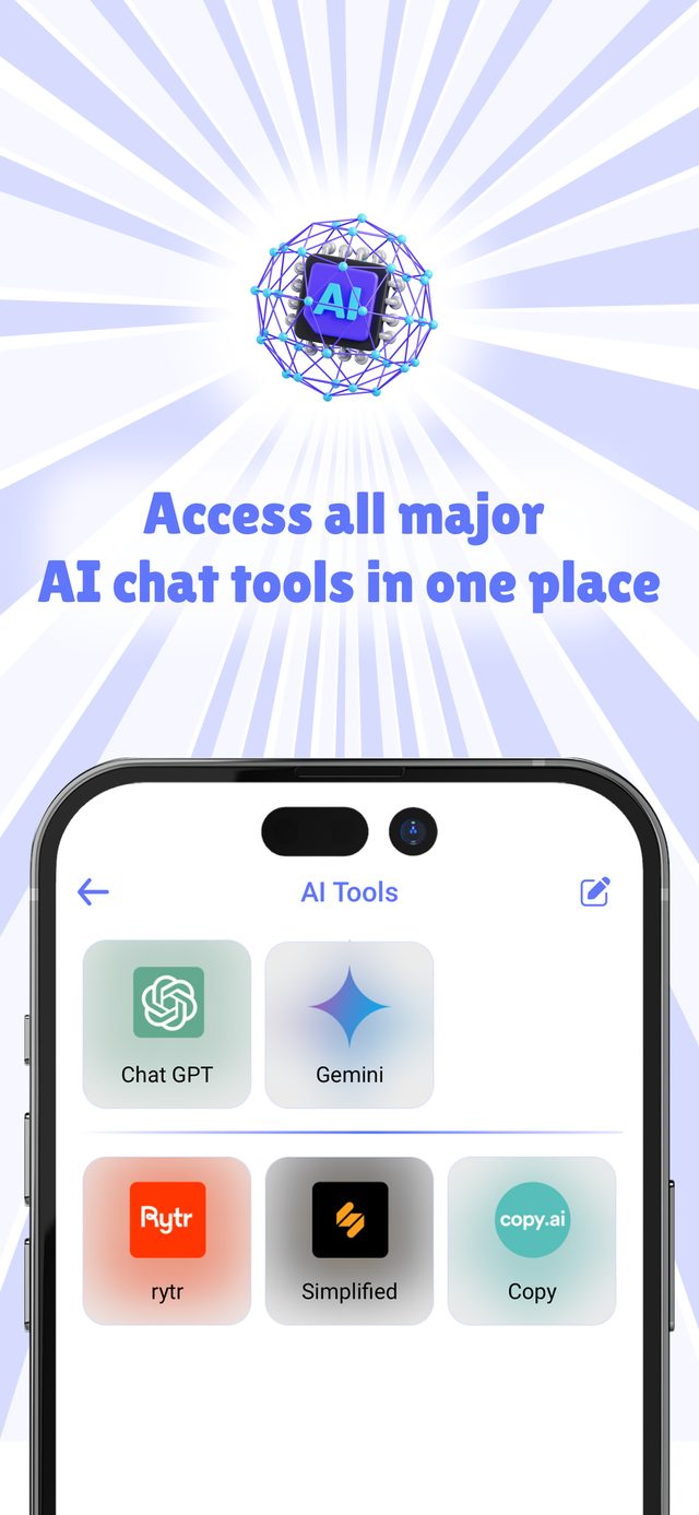 Access all major AI chat tools